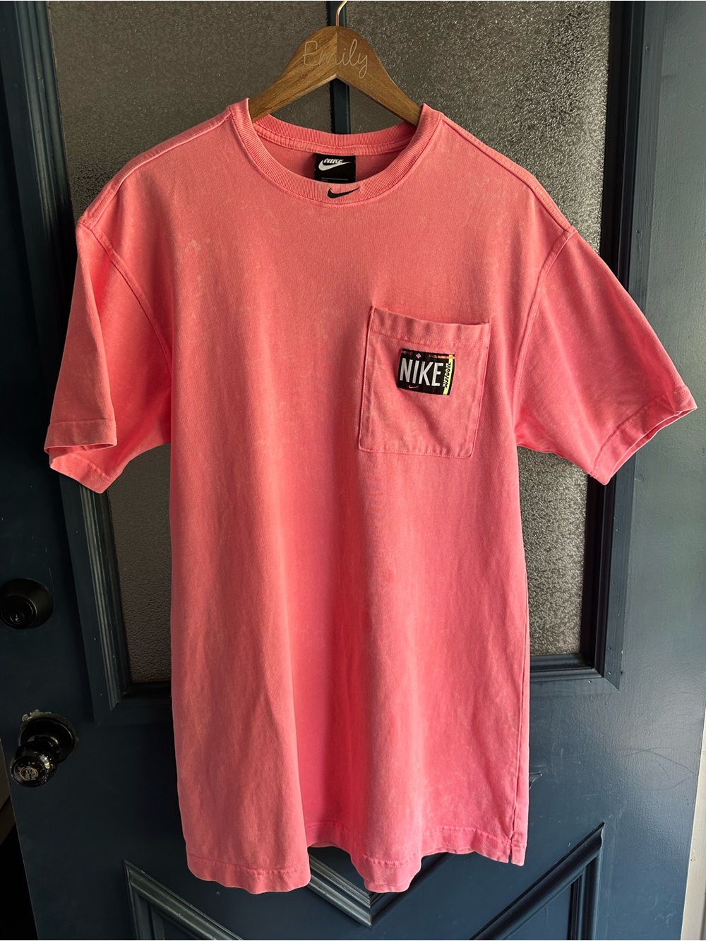 Nike Pink Short-Sleeve Pocket Tee Dress
